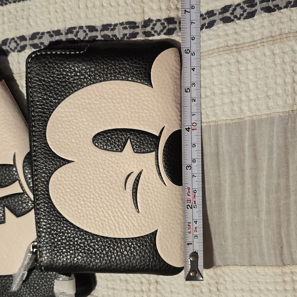 NWT Disney x Coach bag trio Mickey wristlet 3 sizes-zip wallets ID, card slots🖤 - Picture 3 of 11